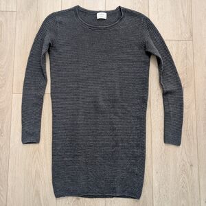 Aritzia Wilfred Campanule long sleeve ribbed sweater dress